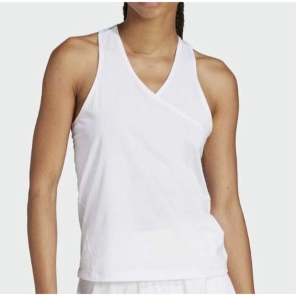 Adidas Club Tennis Climacool V-Neck Tank Top White Size L New With Tags